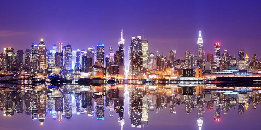 Panorama of midtown New York City